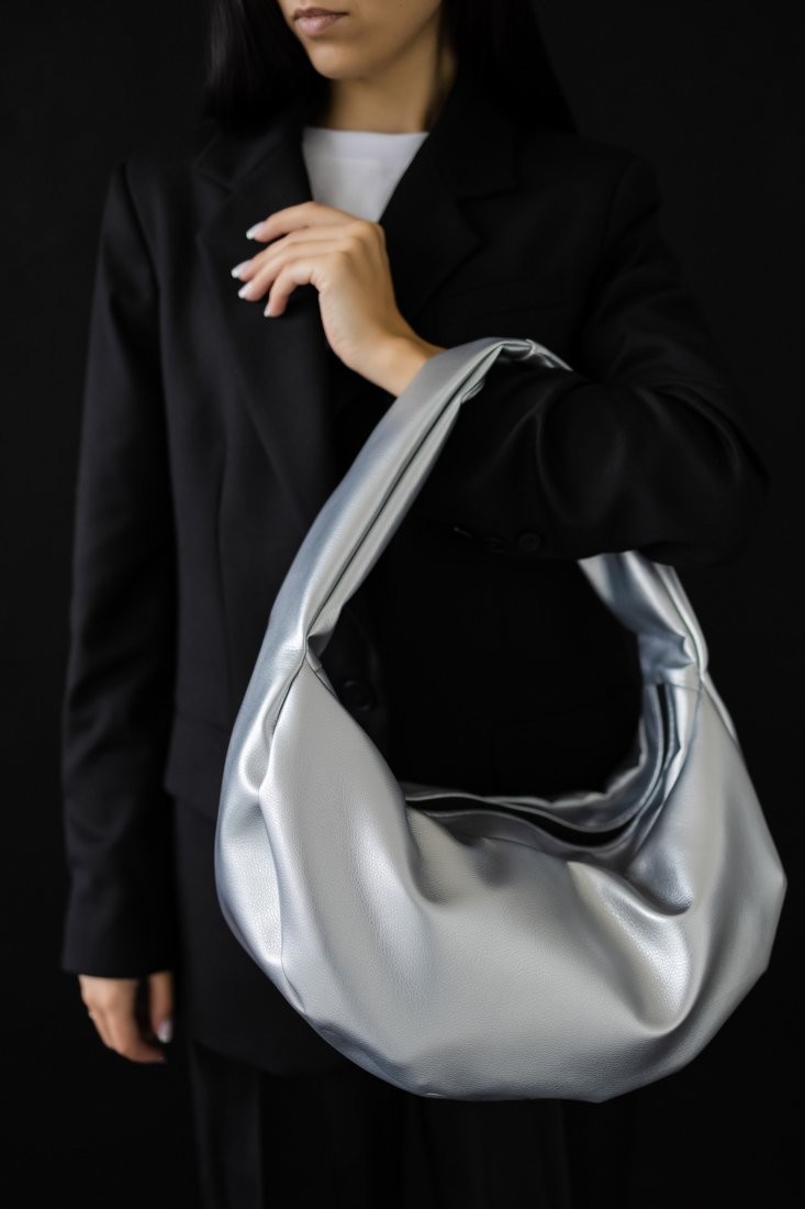 Женская сумка MT.style Hobo (серебристый)