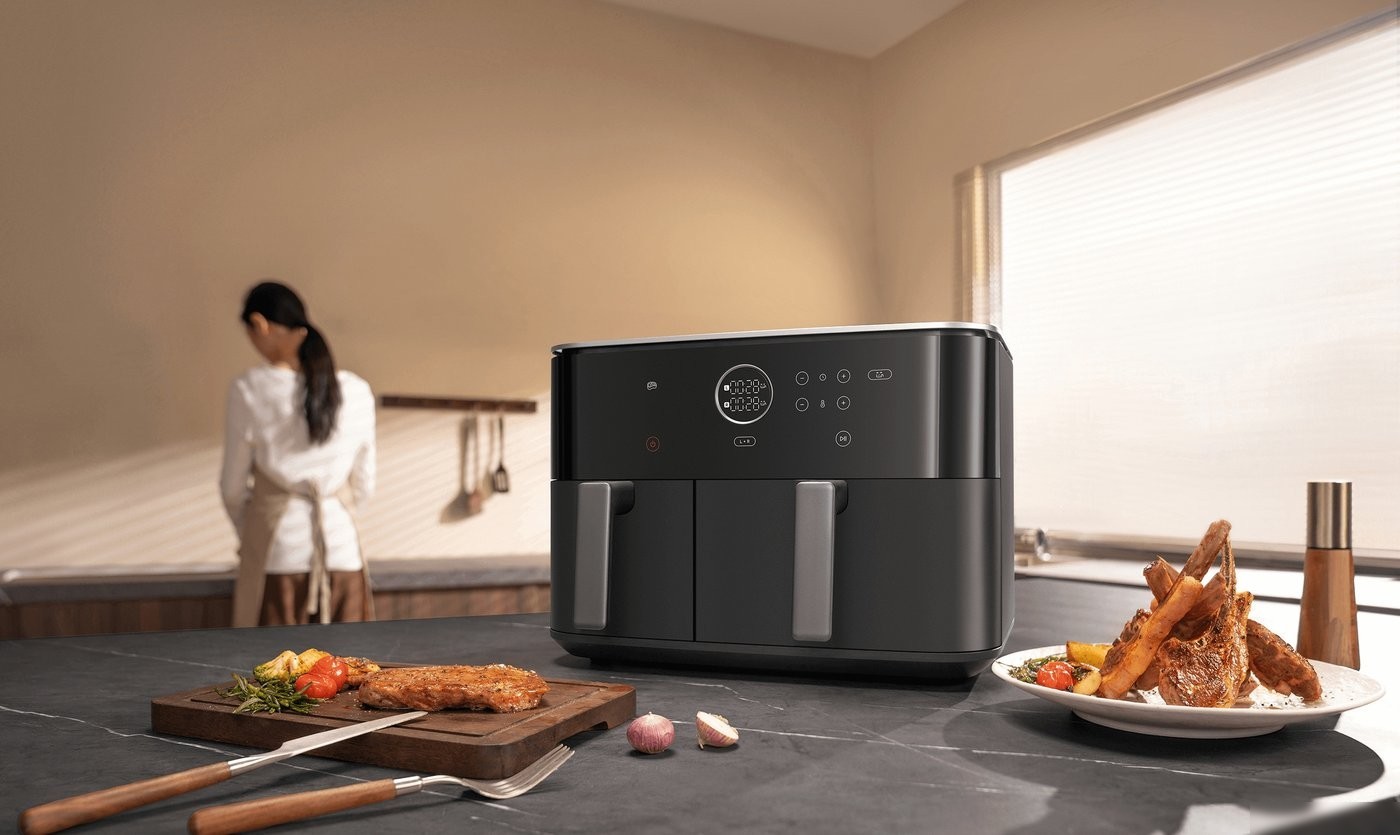 Аэрогриль (аэрофритюрница) Xiaomi Dual Zone Air Fryer 10L MAF-D1001 (евровилка)
