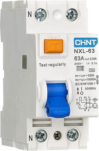 Устройство защитного отключения Chint 1п+N 63А 30мА NXL-63 (R) 280724