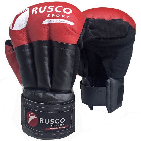 Тренировочные перчатки Rusco Sport Классик (S/8oz, красный)
