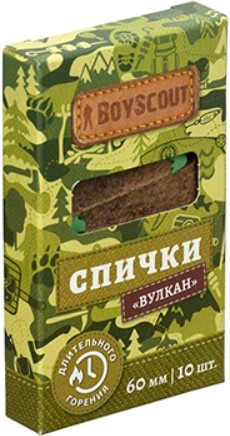 Спички BoyScout Вулкан 61034 (10 шт)