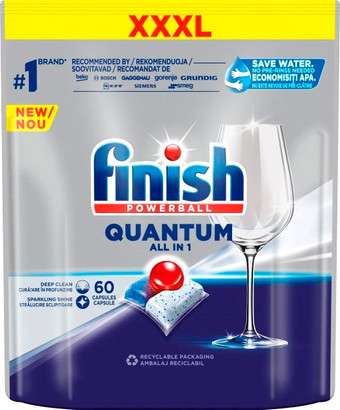 Таблетки для посудомоечной машины Finish Powerball Quantum All in 1 (60 шт)