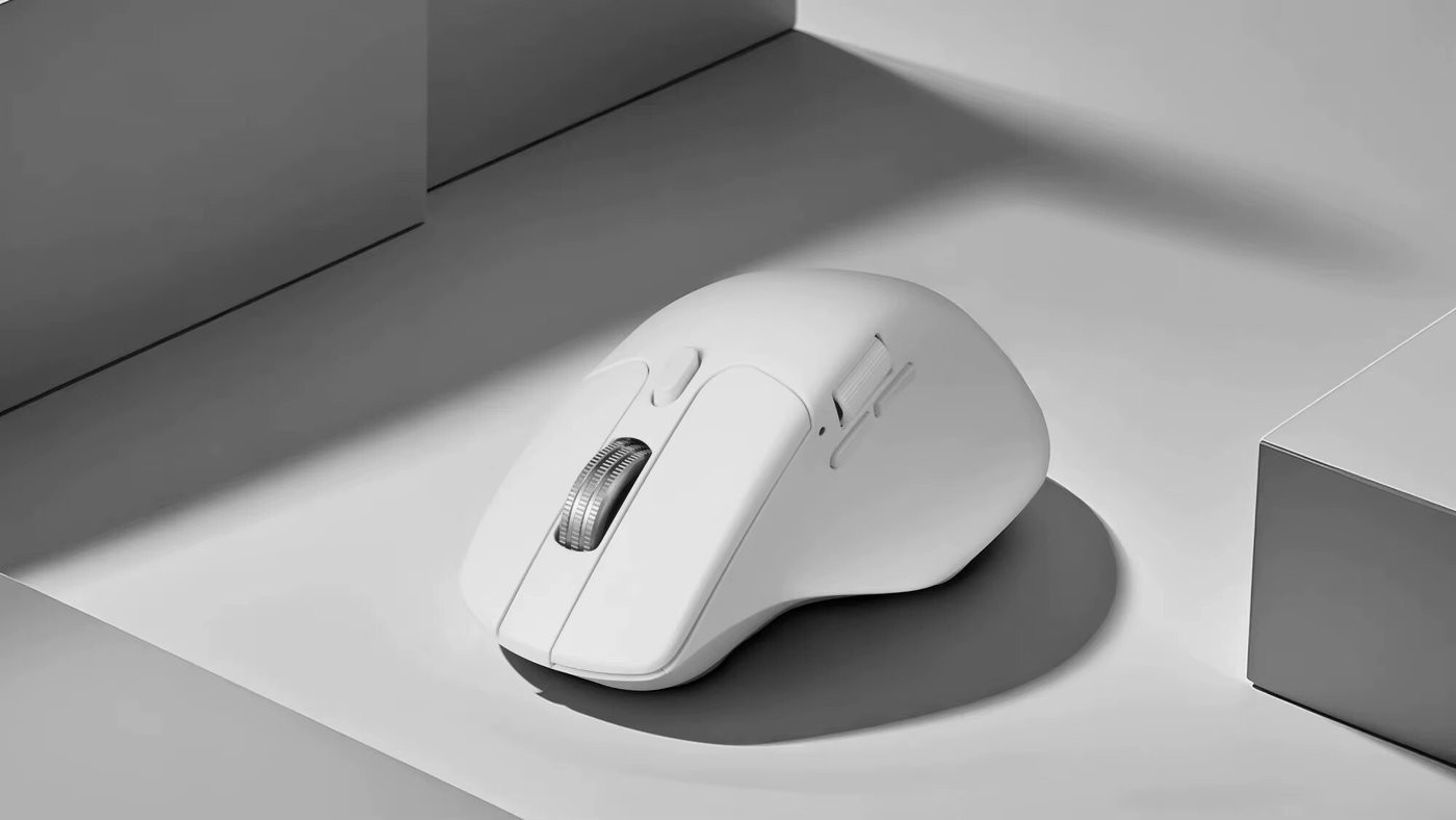 Мышь Keychron M6 Wireless 1K Pixart PAW3395 (белый)