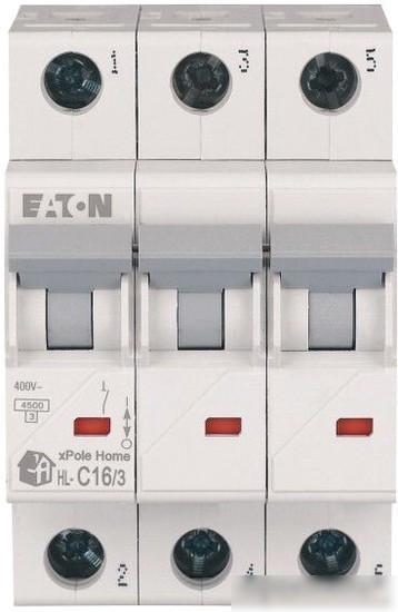 Выключатель автоматический Eaton HL-C163 3P 16A C 4.5кA 3M 194791