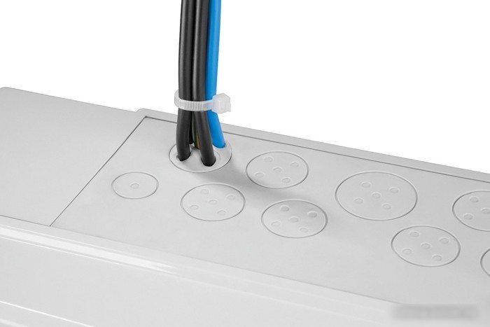 Бокс пластиковый Elektro-Plast GALANT 2x18M, N/PE 4x 10x16+10x10mm2, дымчатая пласт. дверь, светло-серый RAL7035, 464x432x160mm, IP65