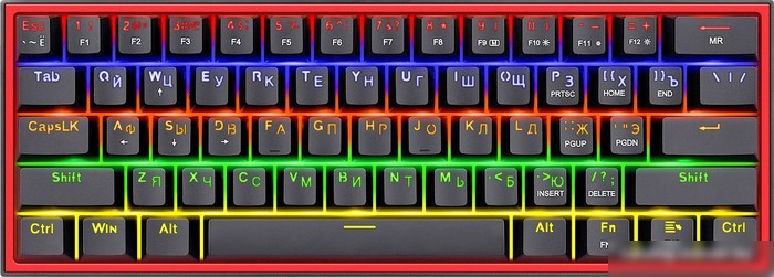 Клавиатура Redragon Fizz (черный/красный)