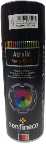 Эмаль Senfineco Acrylic высокотемпературная черный 400мл 4200