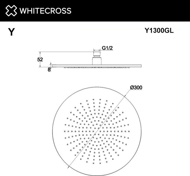 Верхний душ Whitecross Y1300GL (золото)