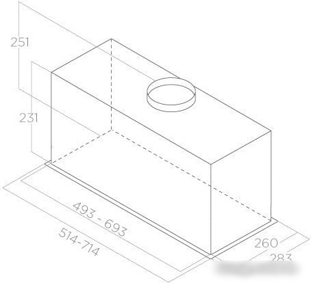 Кухонная вытяжка Elica Fold GR/A/72 PRF0180820
