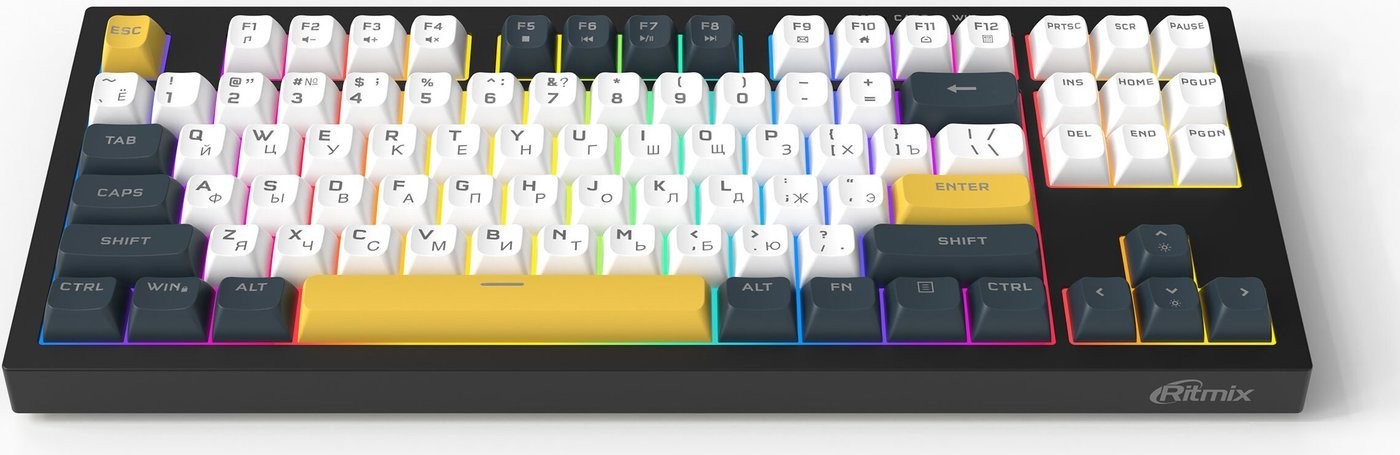Клавиатура Ritmix RKB-587BL (черный/белый)