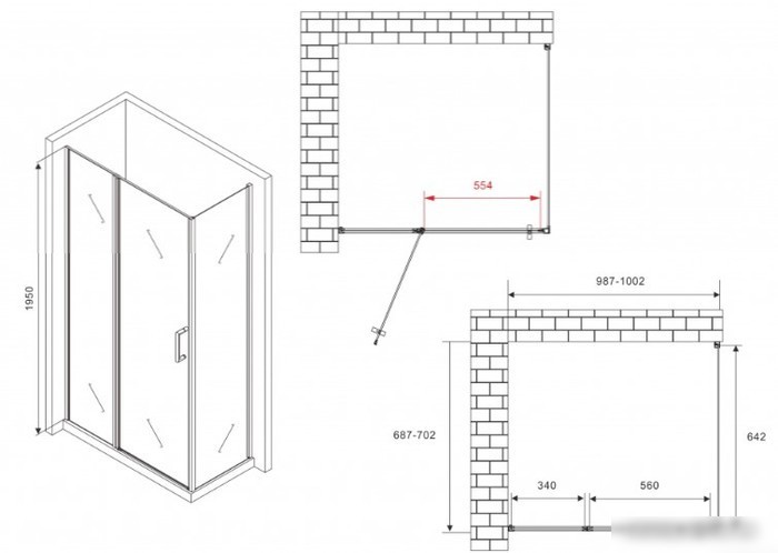 Душевой уголок Abber Sonnenstrand AG04100S-S70