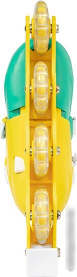Роликовые коньки Ricos Kudo PW-128 S (р. 31-34, бирюзовый/желтый)