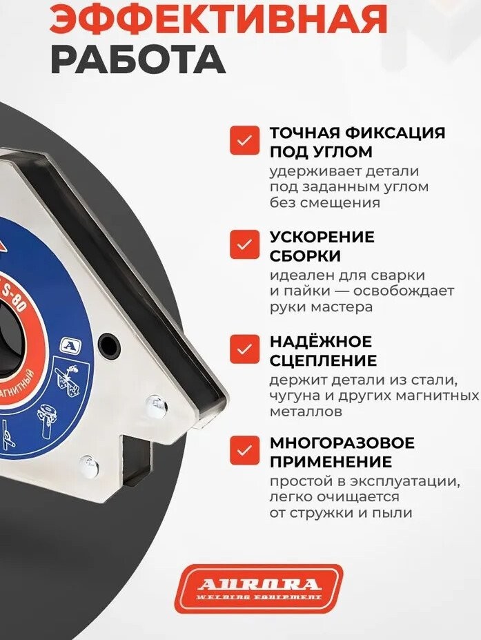Фиксатор магнитный Aurora Magnet S-80 38411