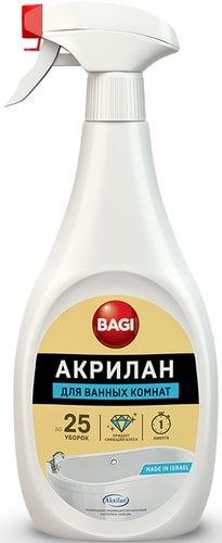 Средство для акриловых ванн Bagi Акрилан для уборки ванной комнаты 400 мл