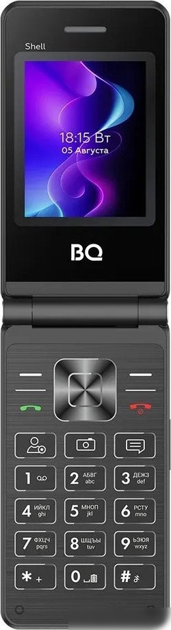Кнопочный телефон BQ BQ-2411 Shell (черный)