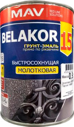 Грунт-эмаль MAV Belakor-15 молотковая 1 л (серебристый)