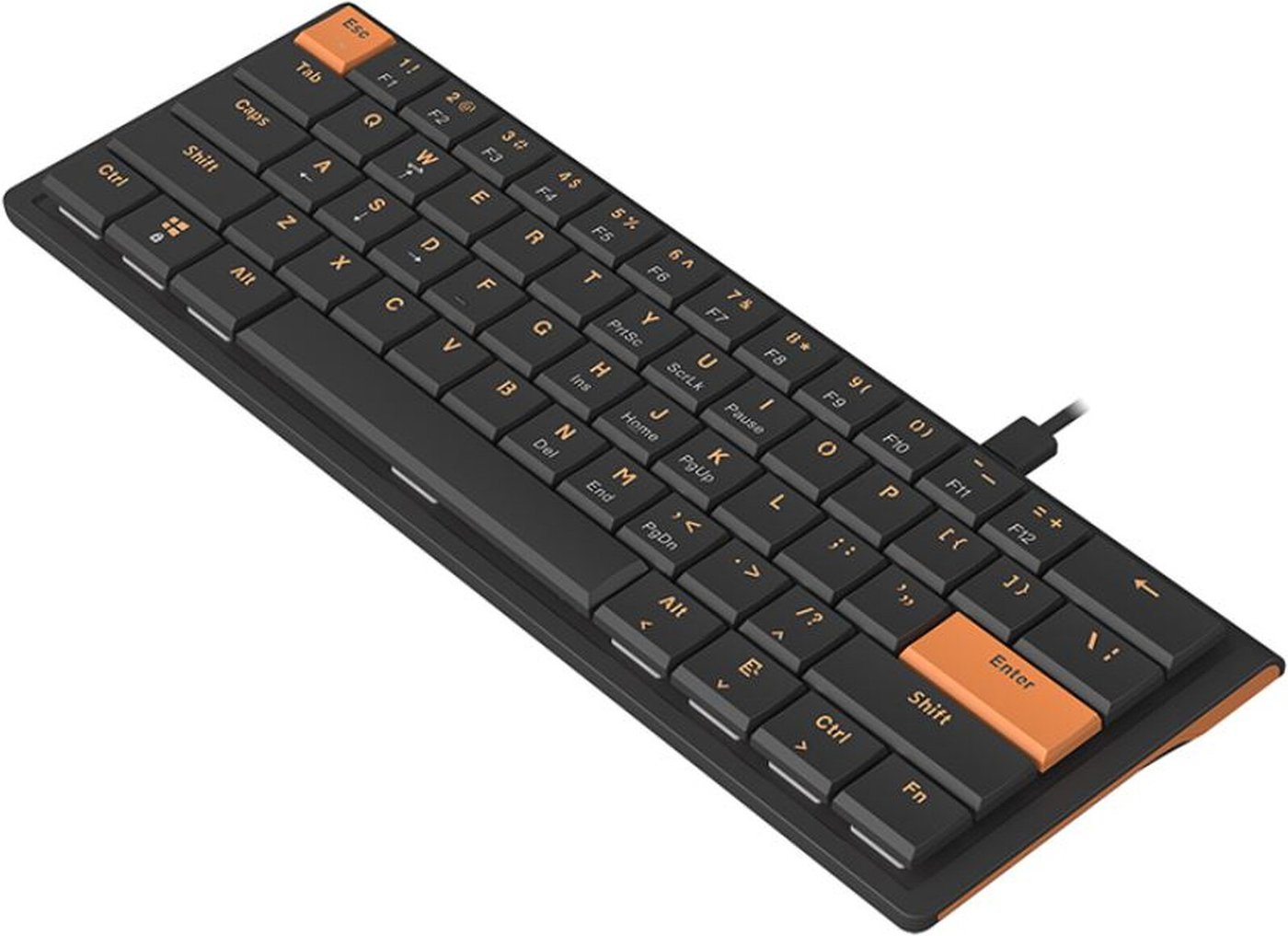 Клавиатура Ajazz NKL61 (черный/оранжевый, Low Profile Switch)