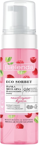 Косметика по уходу за лицом Bielenda Мицеллярная очищающая пенка Eco Sorbet Raspberry 150 мл