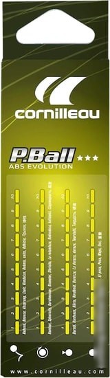 Мяч для настольного тенниса Cornilleau P-Ball ABS Evolution (3 звезды, 3 шт.)