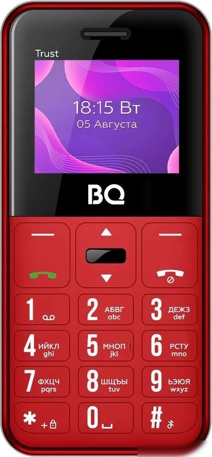 Кнопочный телефон BQ BQ-1866 Trust (красный)