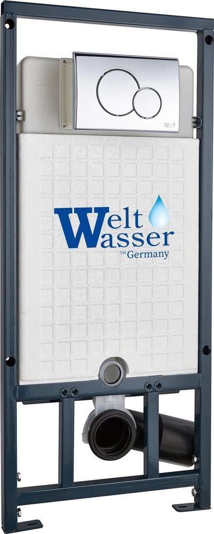 Унитаз подвесной Saniteco KW-9005W в комплекте с инсталляцией + Marberg 507 + Marberg 507 RD CR