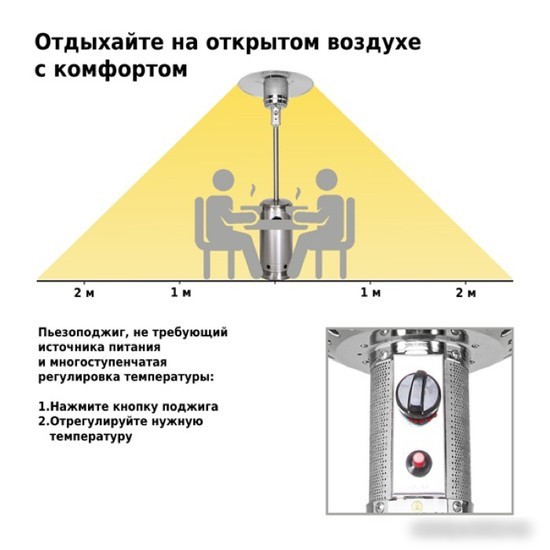 Уличный обогреватель Aesto A-02T