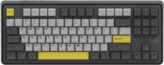 Клавиатура Ajazz AK870 Without Screen (черный/серый/желтый, Ajazz Gift)