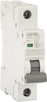 Выключатель автоматический GEYA GYM8 1P 10А B 4.5кА GYM81P10B