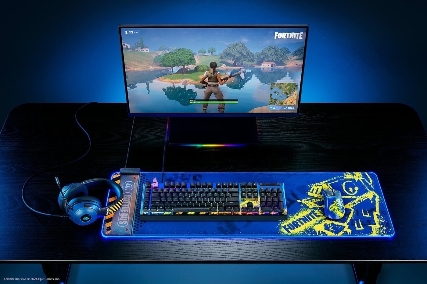Коврик для стола Razer Goliathus Chroma Extended Fortnite Edition