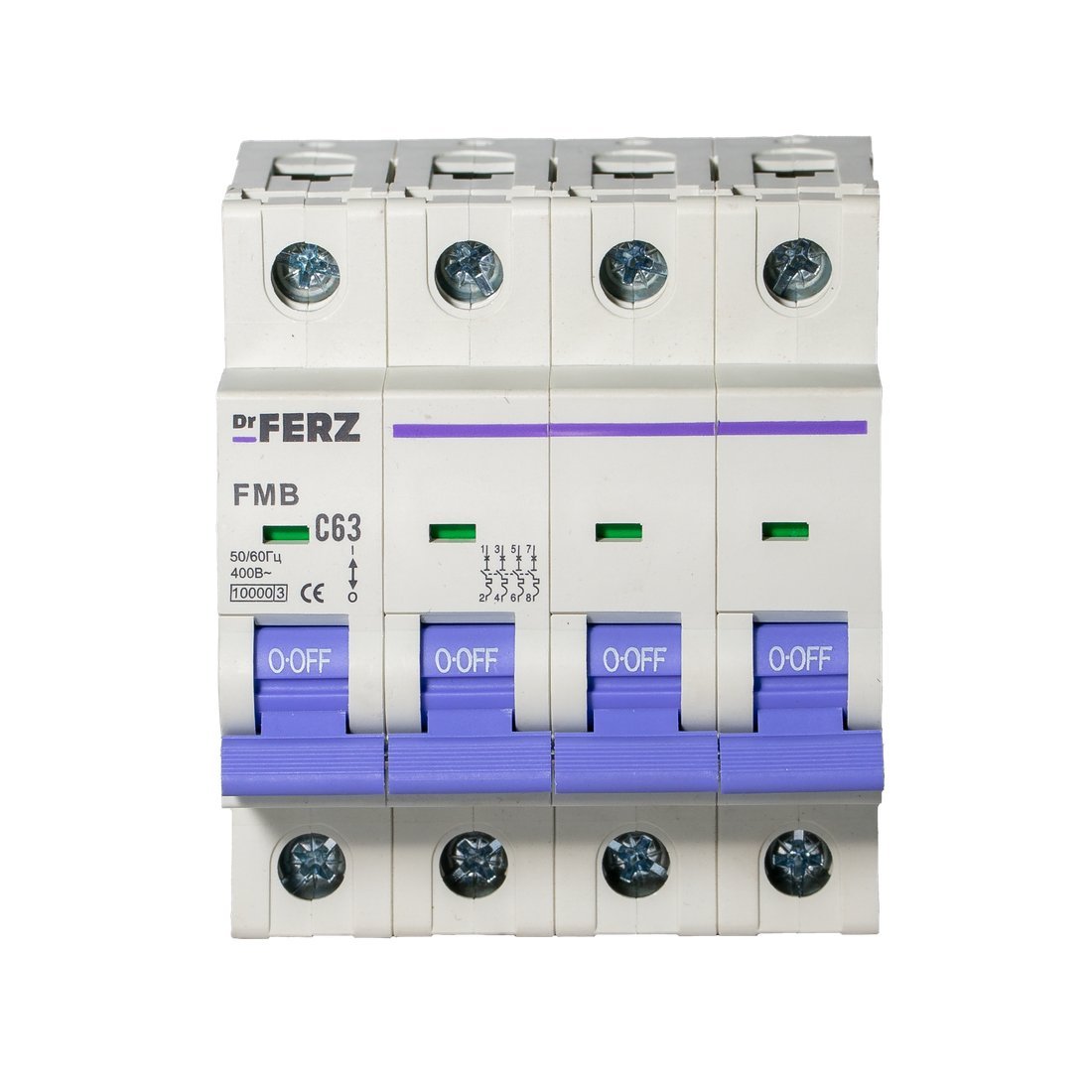 Выключатель автоматический Dr.Ferz FMB-C 10kA 4P 63 C 21100156FERZ