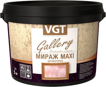 Декоративная штукатурка VGT Gallery Мираж Maxi (5 кг, серебристо-белый)