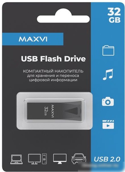USB Flash Maxvi MK2 32GB (темно-серый)