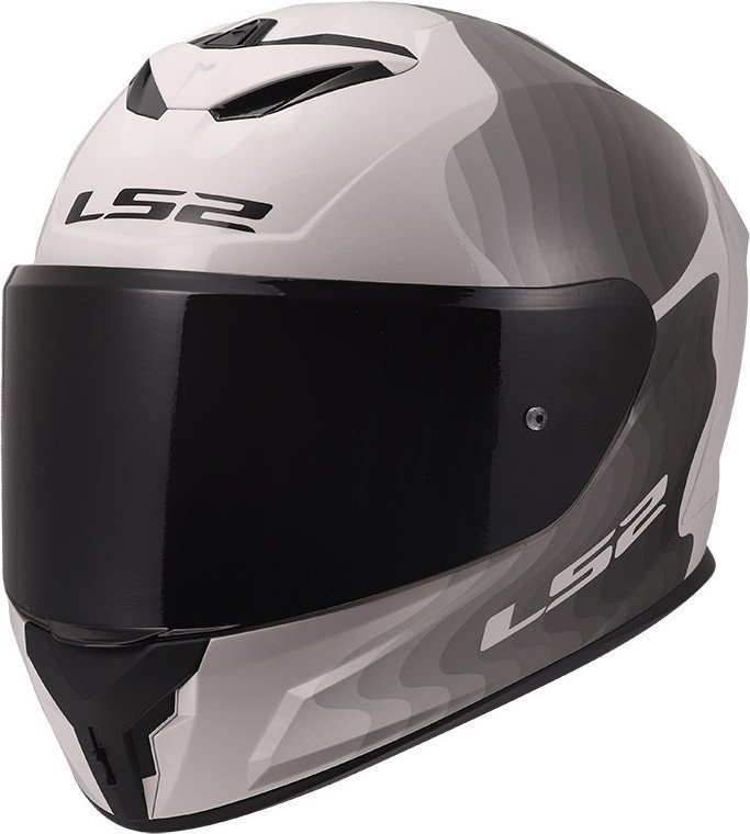 Мотошлем LS2 FF820 Rapid III Flow (XL, белый/серый)