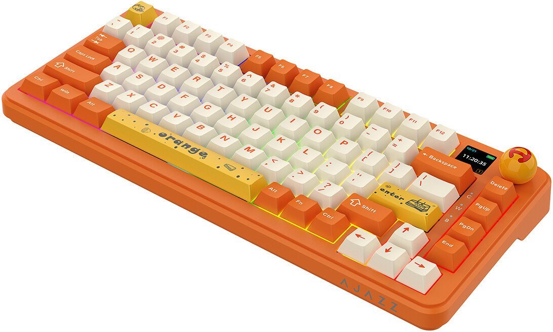 Клавиатура Ajazz AK820 Max (оранжевый/белый, Ajazz Avocado)