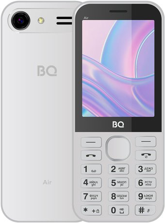 Кнопочный телефон BQ 2843 Air (серебристый)