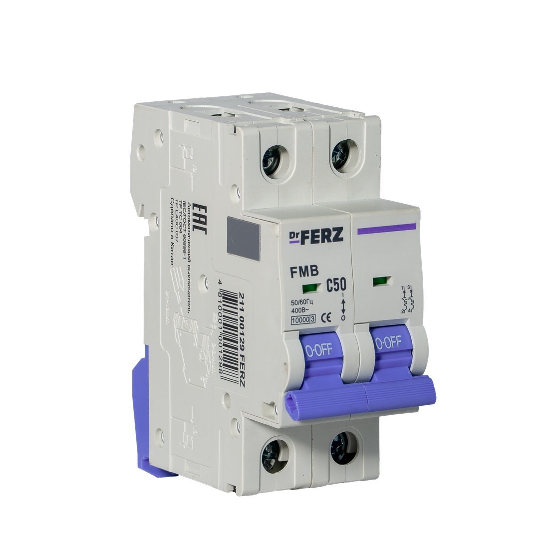 Выключатель автоматический Dr.Ferz FMB-C 10kA 2P 50 C 21100129FERZ