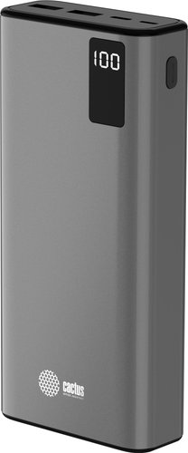 Внешний аккумулятор CACTUS CS-PBFSFA-20000 20000mAh (серый)