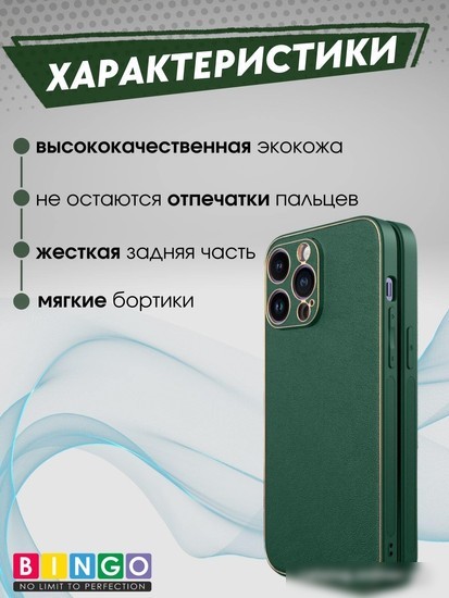 Чехол для телефона Bingo Gold Line для Apple iPhone 14 Pro (зеленый)
