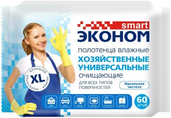 Влажные полотенца Эконом Smart Универсальные №60