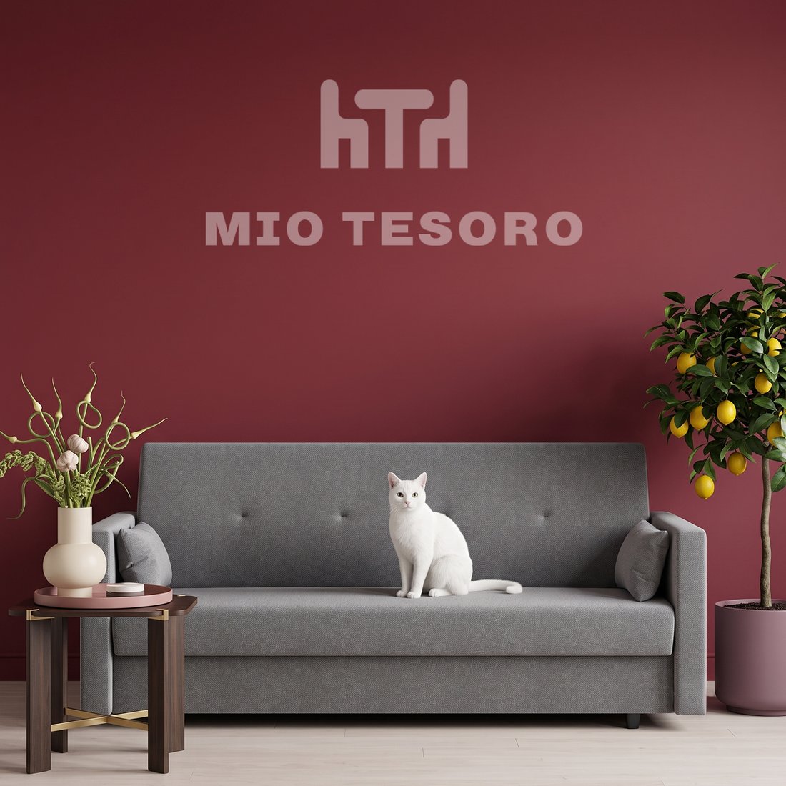 Диван Mio Tesoro Номан (рогожка, серый)