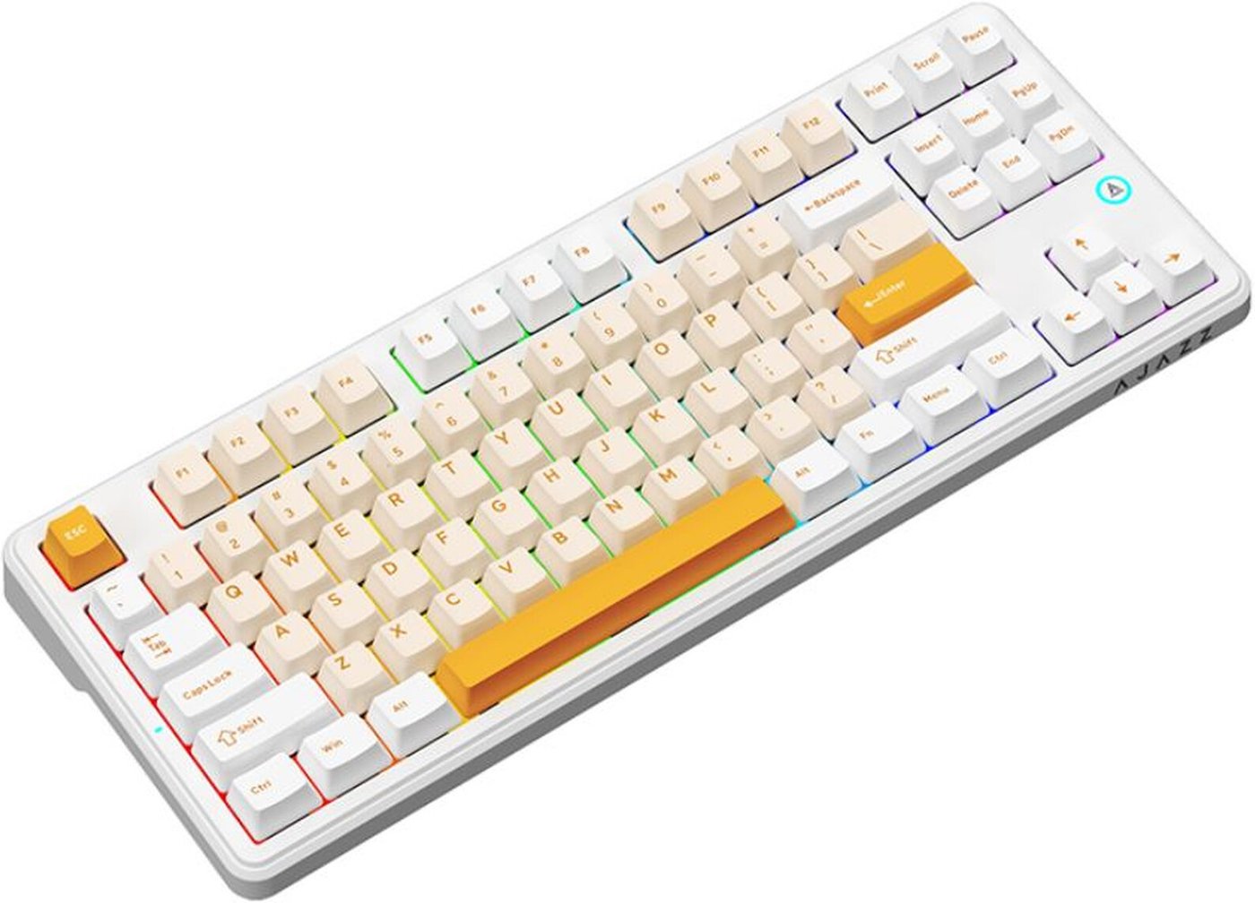 Клавиатура Ajazz AK870 V2 (желтый/белый, Ajazz Daydream)