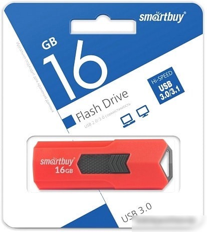 USB Flash Smart Buy Stream 16GB (красный)