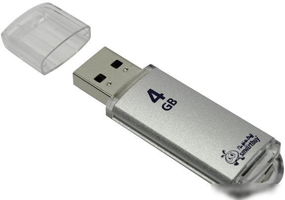 USB Flash Smart Buy V-Cut 4GB (серебристый) [SB4GBVC-S]