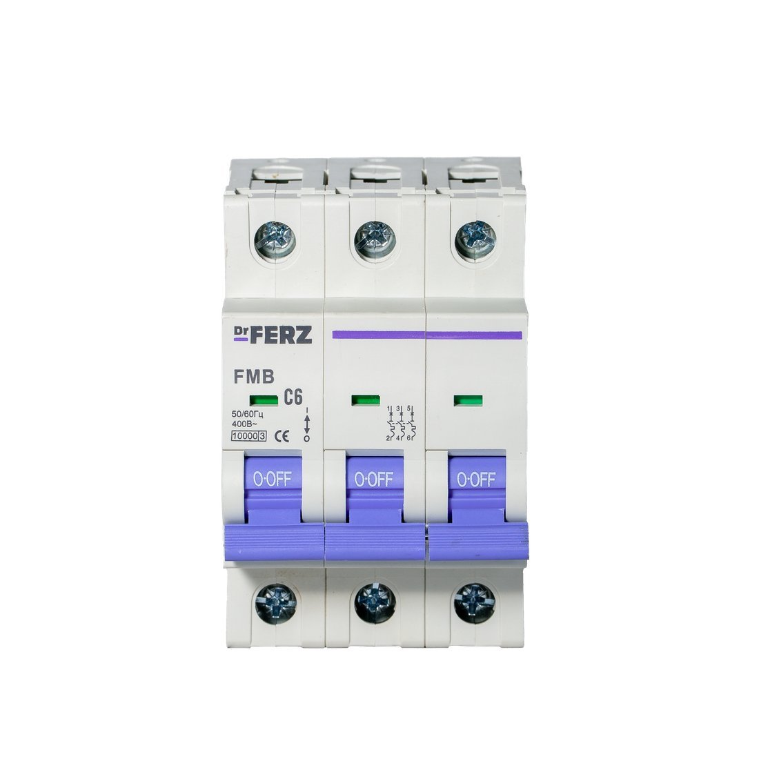 Выключатель автоматический Dr.Ferz FMB-C 10kA 3P 06 C 21100135FERZ