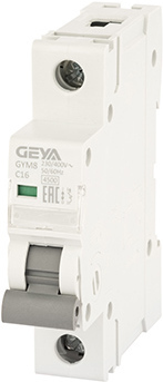 Выключатель автоматический GEYA GYM8 1P 16А C 4.5кА GYM81P16C