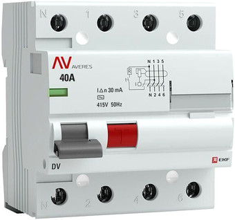 Устройство защитного отключения EKF Averes rccb-4-80-30-ac-a