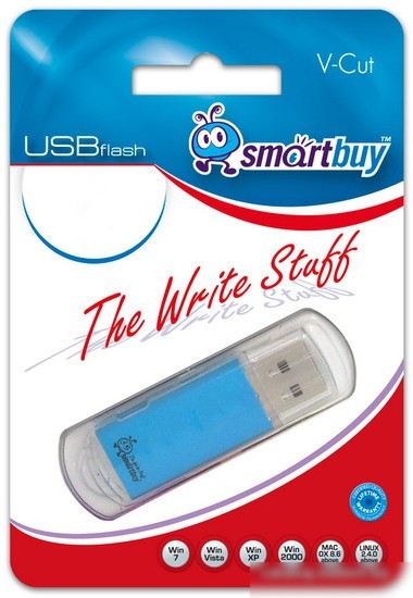 USB Flash Smart Buy V-Cut Blue 4GB (SB4GBVC-B)