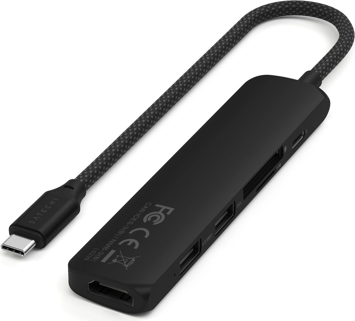 Док-станция Satechi 6-in-1 USB-C Slim Multiport Adapter ST-P6SK (черный)