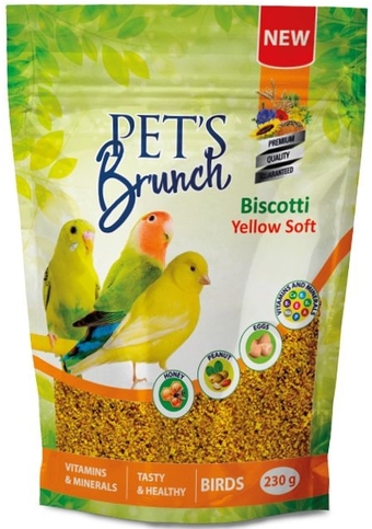 Корм для птиц Pet's Brunch Функциональный десерт Biscotti Yelow Soft 230 г