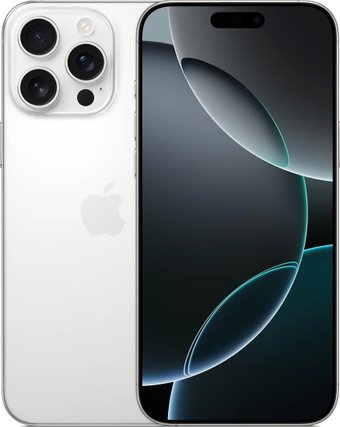 Телефон Apple iPhone 16 Pro Max Dual eSim 256GB (белый титан)